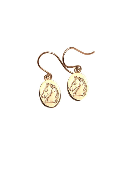 Equine portrait earrings.