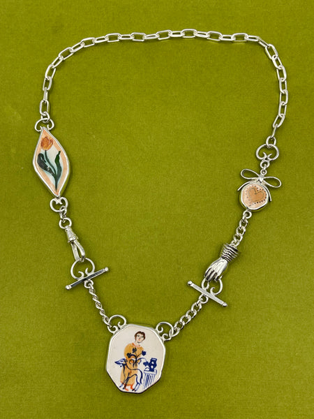 Multi decorated necklace