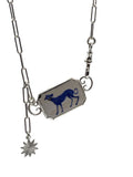 Little blue hound necklace