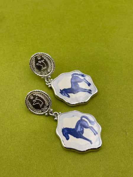 Patient pony earrings