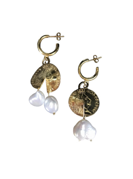 Coin twist earring