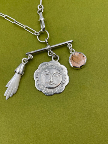 Flower moon mobile pendant