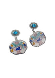 Blue topaz and vase earrings