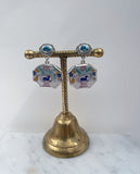 Blue topaz and vase earrings