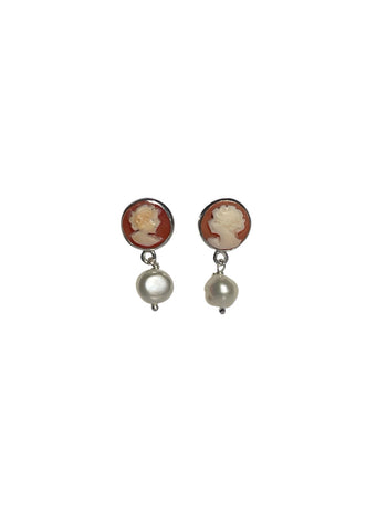 Baby cameo pearl drops