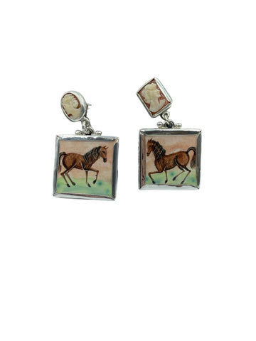 Prancing pony earrings