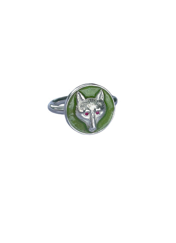 Enamel Fox ring