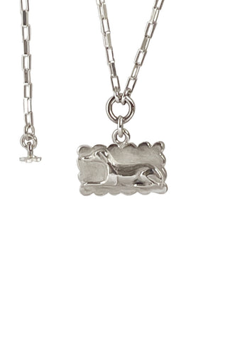 Reclining whippet pendant