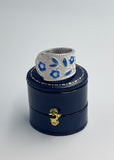 Floral ring with enamel